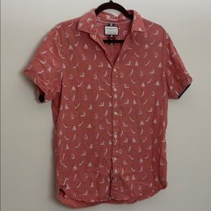 Short sleeve sailboat button down